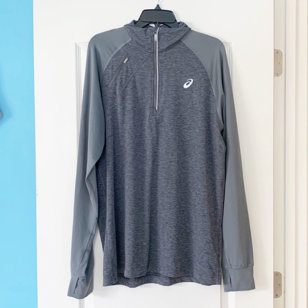 ASICS men’s gray zip up jacket size XL
